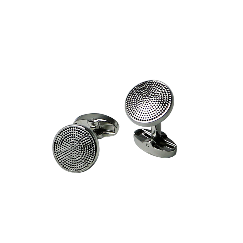 Kerek pontok Silvertone personalizált bilincses linkek